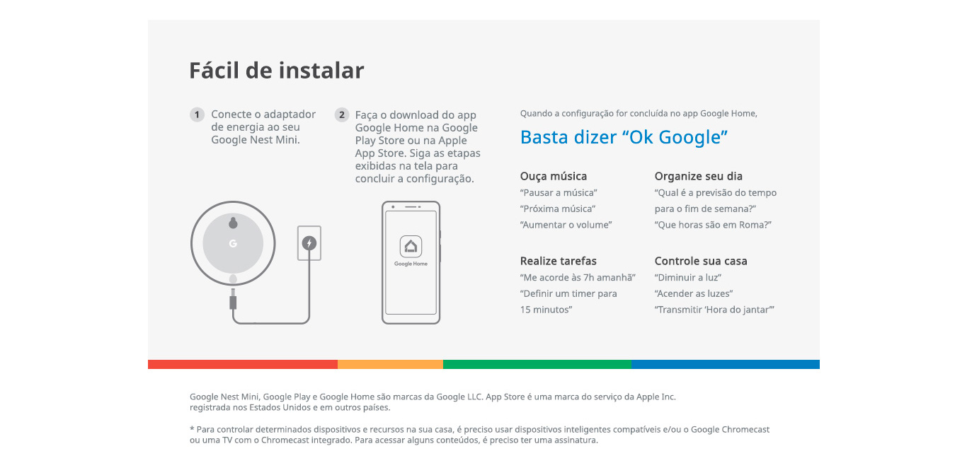 Nest Mini 2ª geração Smart Speaker com Google Assistente Cor Carvão